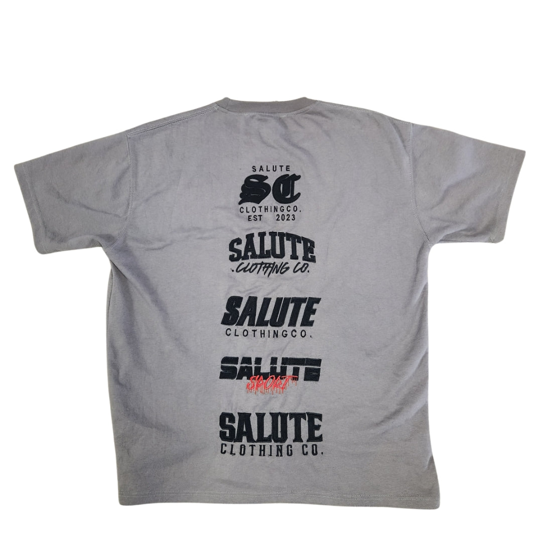 Grey Salute Logo Tee