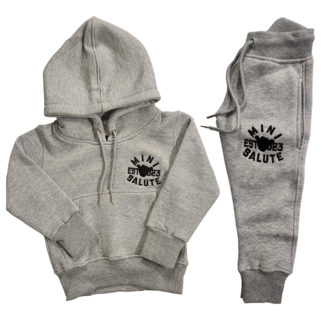 Kids Grey Mini Salute Tracksuit