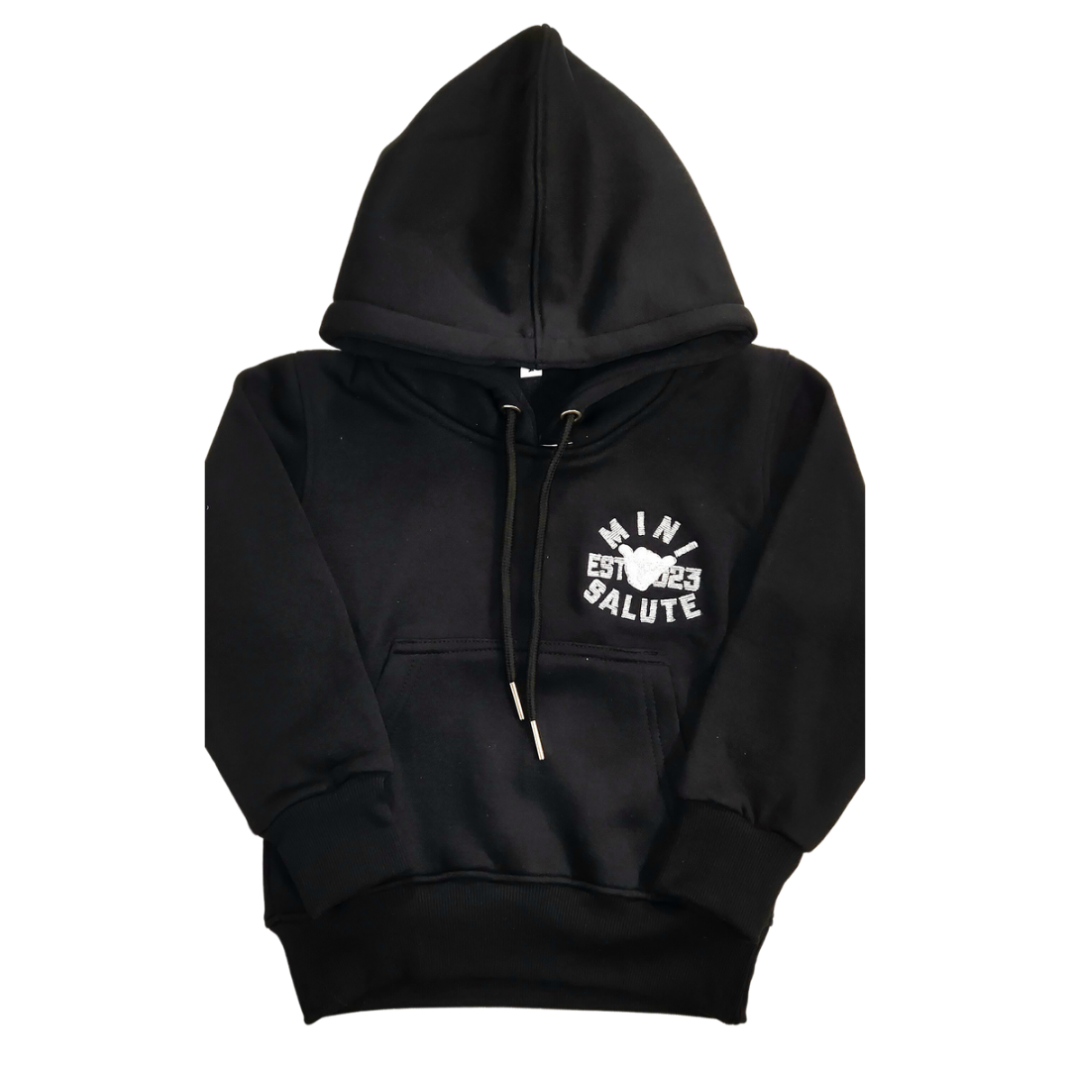 Kids Black Mini Salute Tracksuit