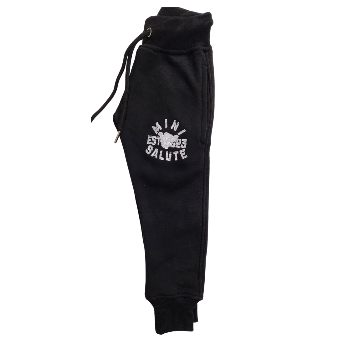 Kids Black Mini Salute Tracksuit