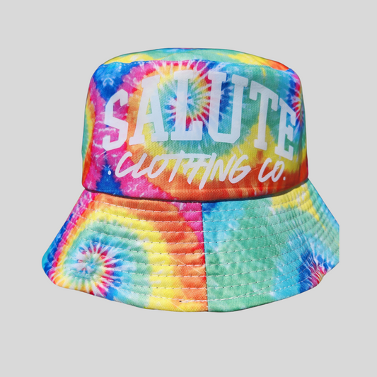 Salute Clothing Co. Rainbow Tie Dye Bucket Hat