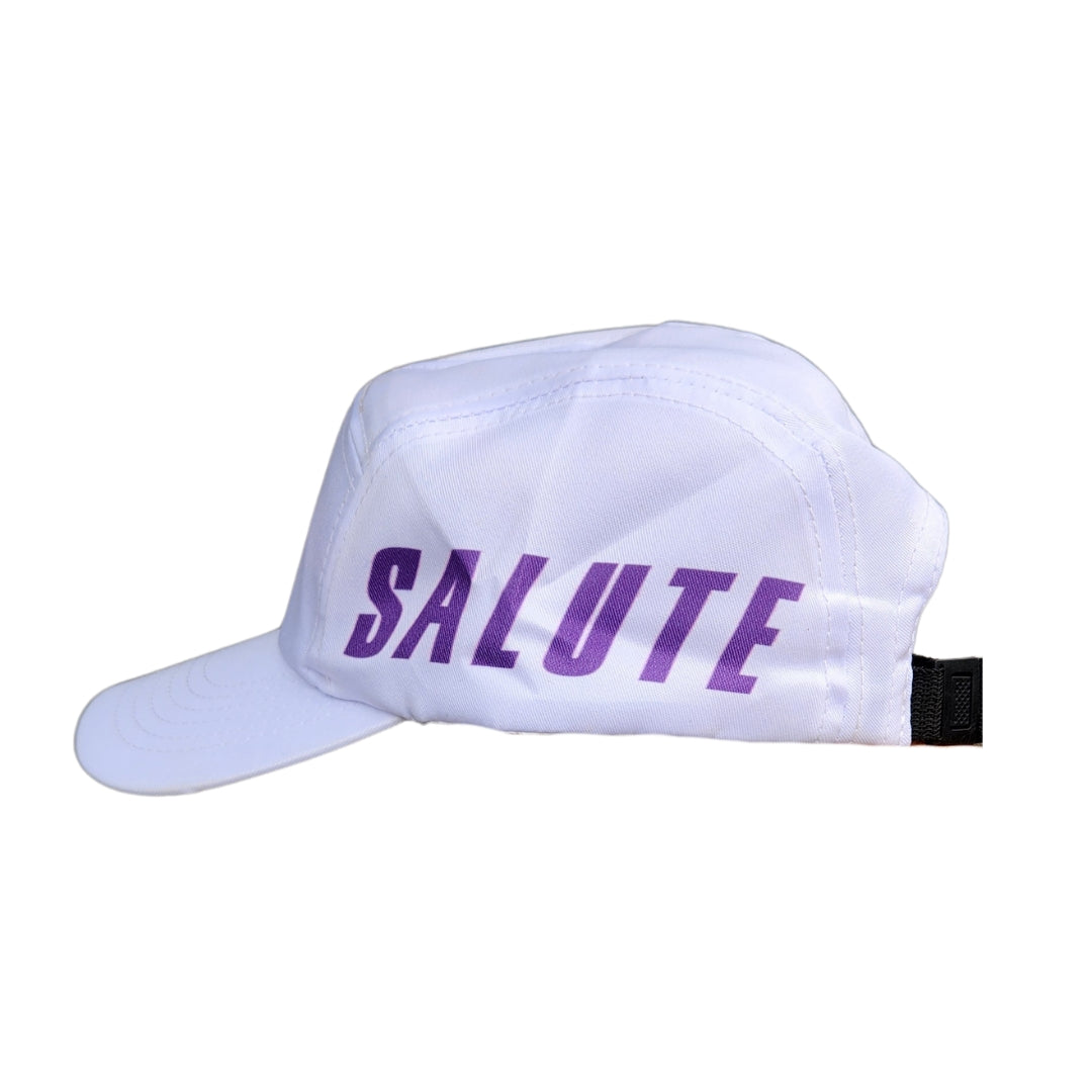 White 5 Panel Sports Cap